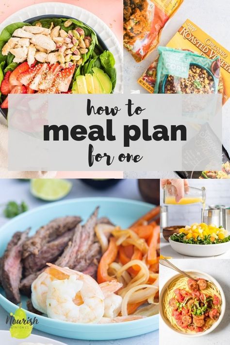 One Person Meal Plan, Meal Plans For One Person, Meal Plan For Single Person, Single Person Meal Plan, Meal Planning For One Person, Single Portion Meals, How To Cook For One Person, 2 Person Meals, Meal Prep For One Person