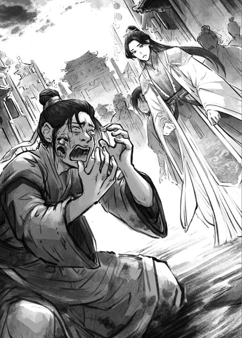 heaven official’s blessing/tiān guān cì fú book 3 art (xie lian, honghong-er, tgcf) White No Face Tgcf, Tgcf Illustration, Tgcf Official Art, Tgcf Novel, Tgcf Book 4, Tgcf Book 6 Illustrations, Xie Lian Book 4, Tgcf Book Illustration, Tgcf Book 4 Illustrations