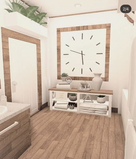 Bloxburg House Ideas Hallway, Bloxburg Linen House Exterior, Bloxburg Small Area Ideas, Bloxburg Table Decor, Bloxburg Decorating Ideas Hallway, Bloxburg Coffee Table Ideas, Bloxburg Entry Way Ideas Aesthetic, Bloxburg Hall Ways Ideas, Entryway Bloxburg Ideas