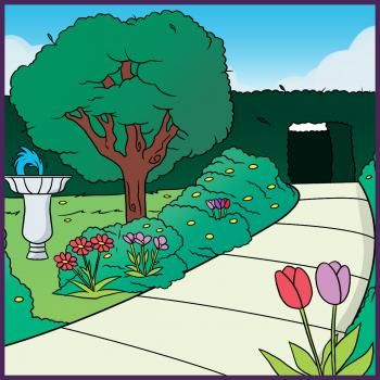 Landscape:  How to Draw a Garden Garden Scenery Drawing, Cartoon Garden, Background Landscape, Poppy Drawing, Drawing Competition, Hidden Truths, Garden Drawing, Drawing Guide, Garden Images