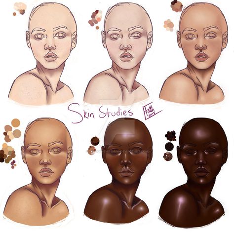 Skin Illustration, Ideas Illustration, Digital Ideas, Skin Drawing, 얼굴 그리기, Palette Art, Digital Art Beginner, Digital Paintings, Digital Painting Tutorials