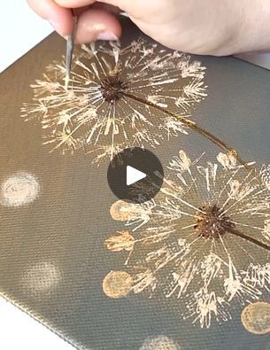 80K views · 1.5K reactions | Easy Painting Gold Dandelion seeds for beginners | By Art SkillsFacebook Dandelion Art Project, How To Paint Dandelions, Dandelion Pictures, May Art, Canvas Art Painting Abstract, Dandelion Painting, Creative Arts Therapy, Dandelion Art, Painting Flowers Tutorial