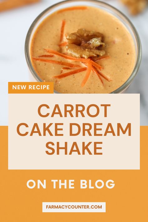 Prepare to embark on a journey of pure indulgence with our heavenly Carrot Cake Dream Shake recipe! Picture the delightful flavors of carrot cake transformed into a creamy, dreamy shake that will satisfy your cravings in the most delightful way possible.

Crafted with wholesome ingredients like banana, carrot, almond butter, and aromatic spices, this shake offers a decadent twist on a classic favorite. Carrot Protein Shake, Skinnytaste Carrot Cake, Carrot Cake Protein Shake, High Protein Carrot Cake Overnight Oats, Healthy Routine, Shake Recipes, Almond Butter, Carrot Cake, Health Tips