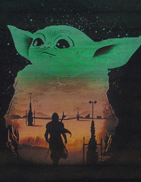 Star Wars Spray Paint Art, Starwars Canvas Painting, Grogu Painting, Baby Yoda Painting, Mandalorian Painting, Mandalorian Drawing, Yoda Painting, Baby Yoda Drawing, Star Wars Canvas Painting