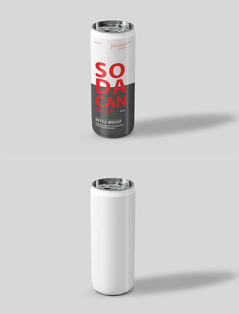 Free Soda Can PSD Mockup Ver. 2 is a modern and unique photorealistic customizable can mockup. It comes in PSD format at high resolution of 3800 × 2500 px at 300 DPI, built-in smart object, so you can easily change colors, adjustable shadows and reflections in a few clicks. You can use this mockup to showcase your own products or any similar project you might have. Enjoy! via @creativetacos Bottle Mockup Free, Serum Bottle, Metal Bottle, Glass Dropper Bottles, Album Art Design, Bag Mockup, Metal Bottles, Mockup Downloads, Psd Mockup Template