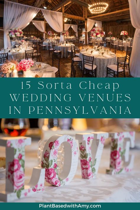 15 Sorta Cheap Wedding Venues in Pennsylvania - Plant Based with Amy Places To Have A Wedding, Budget Wedding Venue, Bridal Shower Venues, Pittsburgh Wedding Venues, Wedding Venues Pennsylvania, Pa Wedding Venues, Low Budget Wedding, Wedding Venues Indoor, Modern Wedding Venue