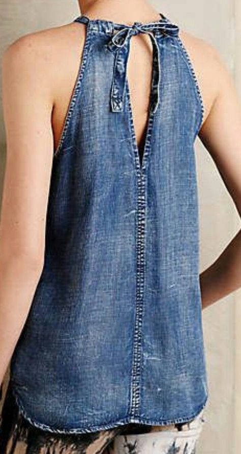 Buenas ideas ! Jeans Decoration, Vestiti In Jeans, Artisanats Denim, Moda Denim, Sewing Projects Clothes, Denim Ideas, Recycled Jeans, Upcycle Jeans, Denim Crafts