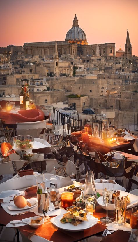 Sunset Magic: The Allure of Rooftop Dining in Valletta’s Hidden Gems When it comes to dining experiences that captivate both the palate and the soul, rooftop dining in Valletta stands as a true gem. The historic walled city, perched atop rocky cliffs, offers a diverse tapestry of culinary delights complemented by breathtaking views. Let’s dive […] Rooftop Dining, Malta Valletta, Clear Beaches, Valletta Malta, Moving To Italy, Malta Travel, Rooftop Restaurant, Hidden Beach, Walled City