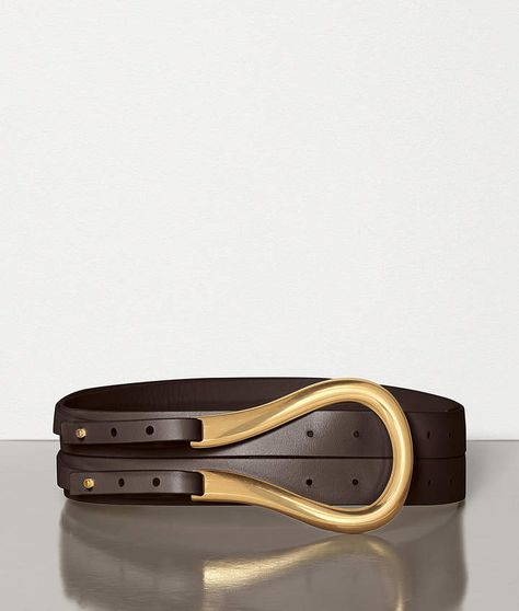 Bottega Veneta BELT IN FRENCH CALF Bottega Belt, Bottage Veneta, Net Leggings, Cuffs Bracelets, Veneta Bottega, Italy Logo, Bottega Veneta Belt, Belt Design, Brown Belt