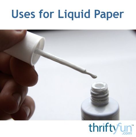 This guide contains uses for Liquid Paper. Liquid Paper is a correction fluid, used to cover up mistakes on paper. One good alternative use for it is to touch up white paint. Do you have any good uses for it that others may not have thought of? Liquid Paper, Correction Fluid, To Touch, White Paint, Touch Up, White Paints, Fun To Be One, Quick Dry, Cover Up