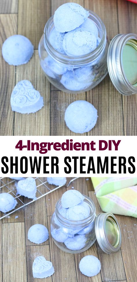 Shower Steamers Diy, Steamer Recipes, Diy Shower, Shower Steamers, Homemade Bath Products, Diy Body, Soap Recipes, How To Make Diy, Essential Oil Recipes