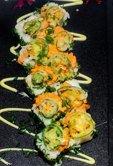 Lobster Roll Sushi Lobster Sushi, How To Make Lobster, Fried Jalapenos, Lobster Sauce, Sushi Ingredients, Mayo Sauce, Sushi At Home, Tempura Batter, Spicy Mayo