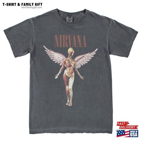 New Rare Nirvana In Utero Retro Unisex T-Shirt Hoodie Check more at https://tshirtfamilygift.com/product/new-rare-nirvana-in-utero-retro-unisex-t-shirt-hoodie/ Nirvana In Utero, Nirvana Shirt, In Utero, Trending Tshirts, Nirvana, Family Shirts, Cool T Shirts, Cool Shirts, Unisex T Shirt