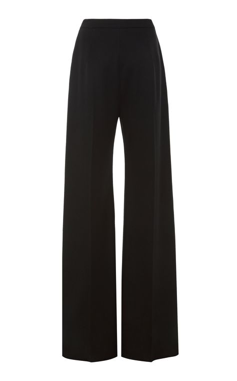 Black Formal Pants, Black Wide Pants, Elegant Black Pants, Aesthetic Clothes Png, Pants Png, Wide Leg Pants Black, Png Clothes, Outfit Png, Wool Crepe