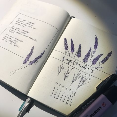 #bulletjournal #bujo #bujo18 #lavender #bulletjournalcollection #montlytheme Bujo Title Page, Bujo Theme Ideas, Bullet Journal Collections, Lavender Theme, Bullet Journal 2020, Bullet Journal 2019, Bullet Journal Paper, Bullet Journal Hacks, Bullet Planner