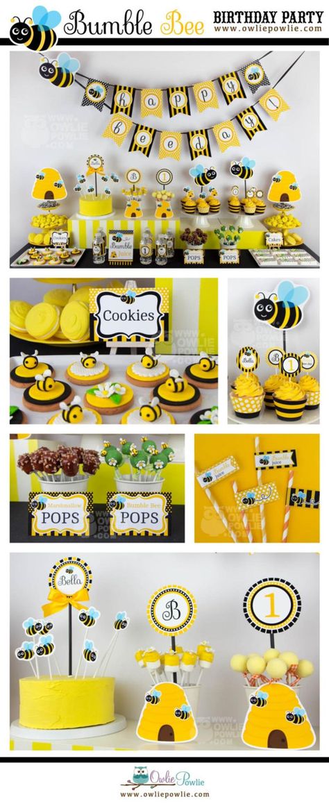 Bumble Bee Invitations, Bumble Bee Birthday Party, Bumble Bee Decor, Bee Baby Shower Decoration, Bee Themed Birthday Party, Bumble Bee Decorations, Bumble Bee Birthday, Bee Baby Shower Invitations, Bee Invitations