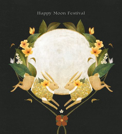 Happy Moon Festival :: Behance Moon Festival Poster, Moon Festival Design, Moon Festival, Festival Poster, Autumn Festival, Mid Autumn, Mid Autumn Festival, Festival Design, Painting Illustration