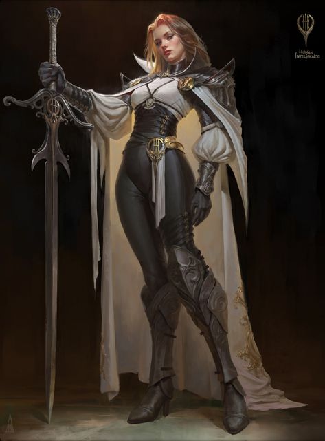 ArtStation - Human fighter, Max Yenin Pathfinder Rpg Characters, Fantasy Fighter, Female Fighter, Female Knight, Alien Concept Art, Character Collection, Concept Art Character, Dnd Art, Fantasy Warrior