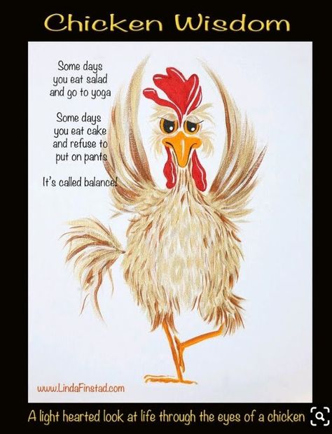 How To Draw A Chicken, Chicken Wisdom, Chicken Paintings, Chicken Painting, Funny Good Morning, Funny Good Morning Quotes, Chicken Art, Chicken Humor, Funny Cartoon Quotes