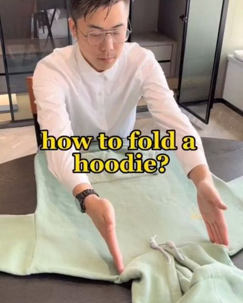 How To Fold Your Hoodie, Hoodie Folding, How To Fold Flannel Shirts, Folding Clothes Hoodie, How To Fold Hoodies For Travel, Best Way To Fold Sweatshirts, How To Fold A Hoodie Into A Pillow, Fold A Hoodie How To, How To Fold A Hoody