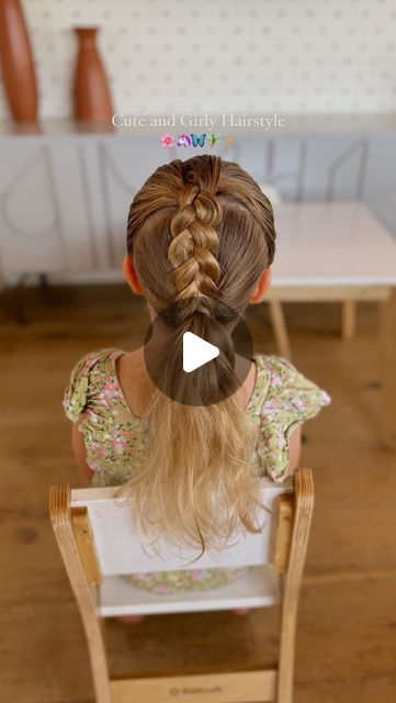 Little White Girl Braid Styles Ponytail, Easy Girly Hairstyles, Kids Hair Updos Easy, Cute Ponytails For Kids, Back To School Hairstyles Braids Kids, Easy Ponytail Hairstyles For Kids, Girls Ponytail Hairstyles Kids, Kid Ponytail Styles, Kids French Braids