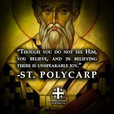 St Polycarp, Early Church Fathers, Christian Quotes Prayer, Holy Father, Saint Quotes, Father Quotes, Catholic Quotes, Catholic Prayers, Spiritual Wisdom