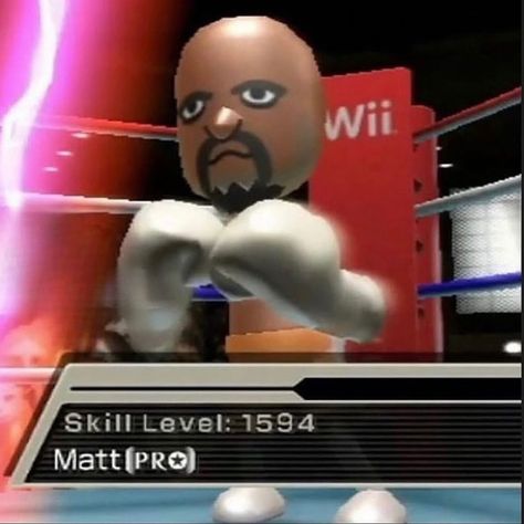 According to the internal data on Wii Sports Deluxe, Matt is 6’3”, 242 lbs & 58 years old. He is also the only cpu to be champion of more than one sport, winning against players in boxing and swordplay across multiple titles in the Wii era. (via: @saint) Wii Sports, Wii, Boxing, Sports, Quick Saves