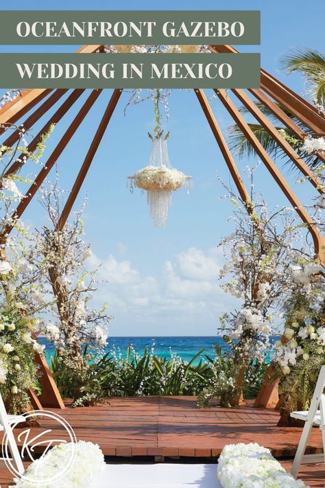 If you’re dreaming of a paradise destination wedding away from the beach, look no further! Mexico offers a wealth of fabulous non-beach destination wedding venues beyond the typical sandy settings. Say “I do” and have an oceanfront gazebo wedding, or scenic rooftop terrace wedding, or a garden wedding surrounded by vibrant greenery and warm breezes. Get ready to explore a variety of extraordinary destination wedding venues that will make your destination wedding in Mexico truly unforgettable! Rooftop Terrace Wedding, Destination Wedding Mexico Riviera Maya, Cozumel Wedding, Wedding Venues In Mexico, All Inclusive Destination Wedding, Boutique Hotel Wedding, Rooftop Wedding Venue, Dreams Tulum, Best Destination Wedding Locations