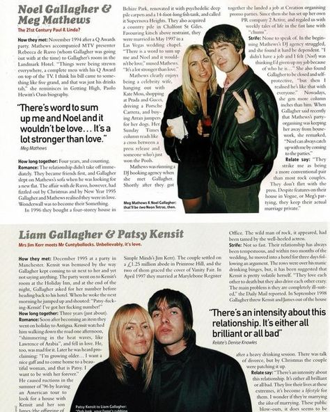 feeling supersonic on Instagram: "piece from Q Magazine in 1999 on the Gallagher’s relationships - it’s a fun read this one ⚡️" Q Magazine, Rock Couple, Belsize Park, St Giles, Noel Gallagher, Liam Gallagher, Landmark Hotel, 21st Century, Fish Tank