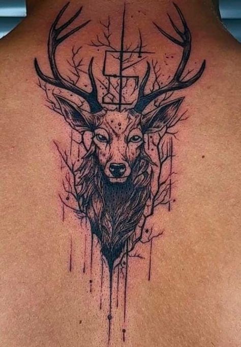 Tato Idea, Deer Skull Tattoos, Cyrus The Great, Birthday Tattoo, Free Tattoo Designs, Deer Skulls, Free Tattoo, 16th Birthday, Skull Tattoo