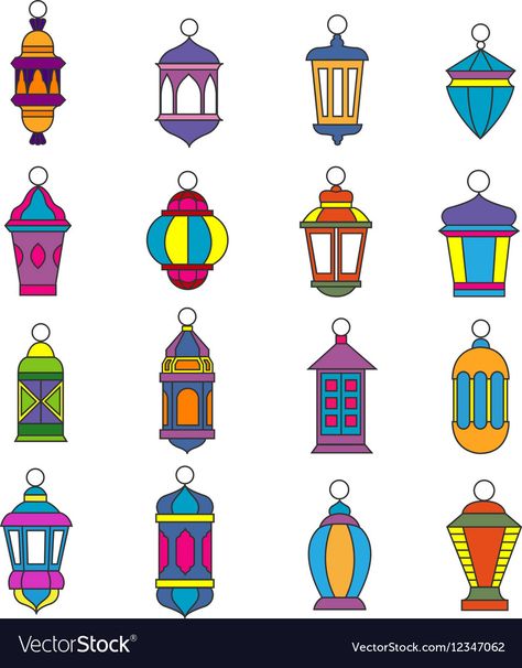 Ramadan Lanterns, Lantern Drawing, Lantern Illustration, Eid Decor, Muslim Ramadan, Ramadan Activities, Ramadan Lantern, Food Drawings, Oil Lantern