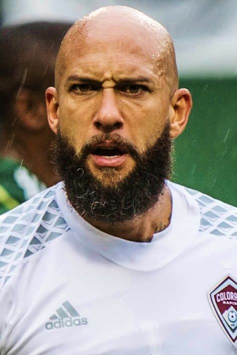 Tim Howard, Bald Men With Beards, Colorado Rapids, American Games, Man Of The Match, Major League Soccer, Body Measurement, Bald Men, American Football Players