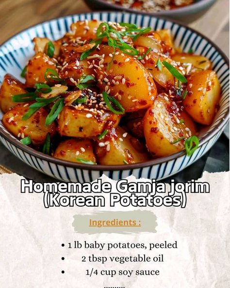 Kitchen Stuff | Homemade Gamja Jorim (Korean Potatoes) 🥔🇰🇷 | Facebook Soy Potatoes, Gamja Jorim, Korean Potatoes, Baby Potatoes, Kitchen Stuff, Vegetable Oil, Soy Sauce, Honey, Sauce