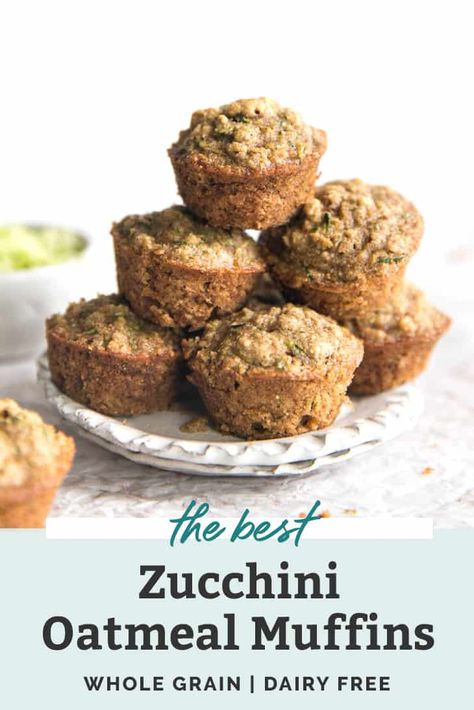 Oatmeal Zucchini Muffins, Zucchini Oatmeal Muffins, Veggies For Kids, Oatmeal Zucchini, Zucchini Mini Muffins, Muffins Dairy Free, Gluten Free Zucchini Muffins, The Best Muffins, Best Muffins