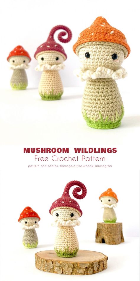 Mushroom And Fairy, Mushroom Patterns, Crochet Fairy, Crochet Mushroom, Crochet Animals Free Patterns, Crochet Plant, Crochet Design Pattern, Crochet Amigurumi Free Patterns, Crochet Amigurumi Free