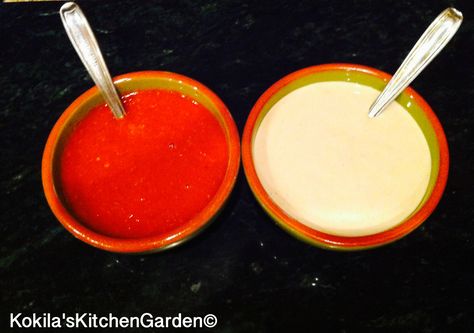 Tahini sauce and hot sauce for falafel🌶. – Kokila's Kitchen Garden Tahini Hot Sauce, Greek Hot Sauce, Falafel Hot Sauce Recipe, Lebanese Hot Sauce, Falafel Red Sauce Recipe, Mediterranean Hot Sauce, Sauce For Falafel, Make Tahini, Spicy Sauce Recipe