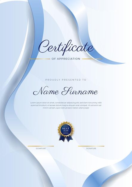 Modern Certificate Design Ideas, Wedding Invitation Background Design, Blue Certificate, Graduation Designs, Management Skills Leadership, Certificate Layout, Admissions Poster, Free Certificate Templates, Certificate Background