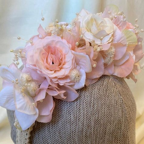 Artificial Flower Crown, Gold Hairpiece, Bridesmaid Flower Crown, Boho Wedding Headpiece, Bohemian Crown, Flower Girl Hair Piece, Flower Crown Flower Girl, Bohemian Flower Crown, Rose Gold Hair Piece