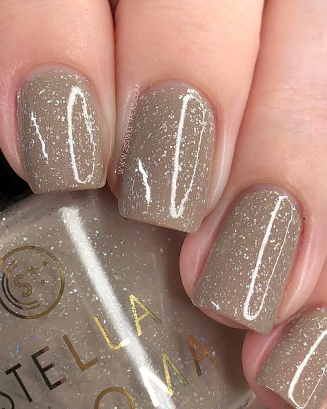 Cozy Sweater - STELLA CHROMA Tan Nail Polish, Chunky Knit Sweaters, Taupe Nails, Tan Nails, Mushroom Color, Love Soft, Purple Mauve, Sparkle Nails, Trendy Nail Art