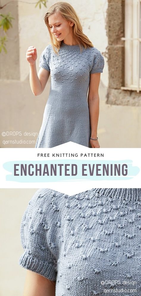 Knit Dress Pattern Free, Sweater Dress Pattern, Dress Knitting, Knit Summer, Chic Summer Dresses, Knit Dress Pattern, Knitting Patterns Free Sweater, Dress Patterns Free, Summer Sweater