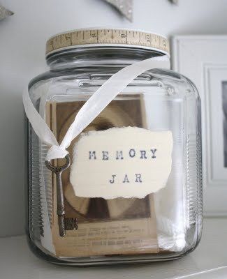 I stumbled upon this charming suggestion on Pinterest recently and wanted to share it with you.  I am going to find a suitable jar, decorate it prettily and round up the receipts, ticket stubs and … Memory Jars, Memory Jar, Jar Ideas, Anniversary Gift Ideas, Anniversary Ideas, Jar Crafts, Happy Memories, Cute Ideas, Good Ideas