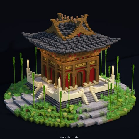 Saus (@sausbuilds) • Instagram-Fotos und -Videos Shrine Minecraft Build, Minecraft Japanese Statue, Minecraft Japanese Garden, Japanese Temple Minecraft, Minecraft Shrine, Japanese Minecraft Builds, Minecraft Temple, Minecraft Japanese House, Minecraft Japanese