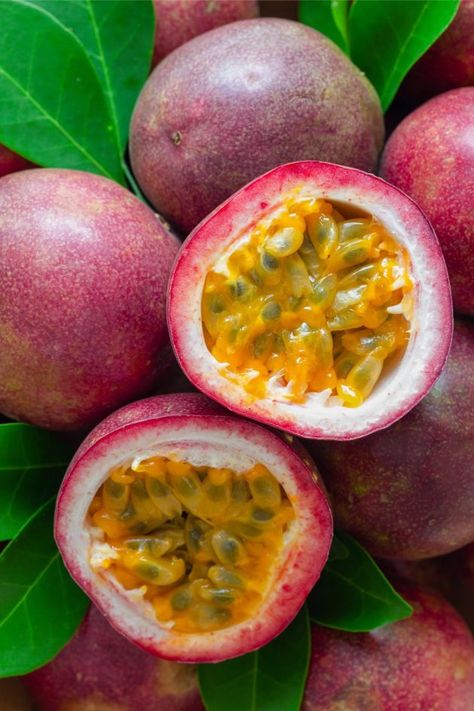 30 Exotic Fruits Around the World (And Their Origins) - TipBuzz Passionfruit Vine, Weird Fruit, Passionfruit Recipes, Fruits Images, Absolut Vodka, Fruit Seeds, Citrus Trees, Bountiful Harvest, Seasonal Food