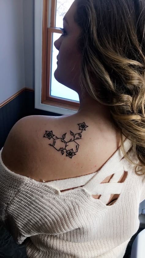 Chemistry Tattoos, Serotonin Tattoo, Semicolon Tattoos, Chemistry Tattoo, Science Tattoos, Molecule Tattoo, Health Tattoo, E Tattoo, Tattoo Life