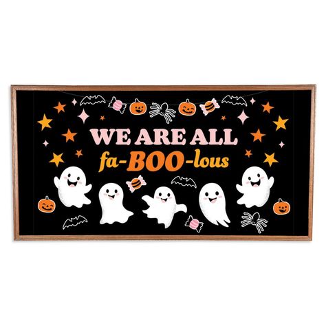 Halloween Sel Bulletin Boards, Ghost Halloween Door Decorations For School, Unbe Leaf Able Bulletin Board, Halloween Kindness Bulletin Board, Monthly School Bulletin Boards, Cute School Bulletin Boards, Halloween Birthday Bulletin Boards, Spooktacular Bulletin Boards, Interactive Halloween Bulletin Boards