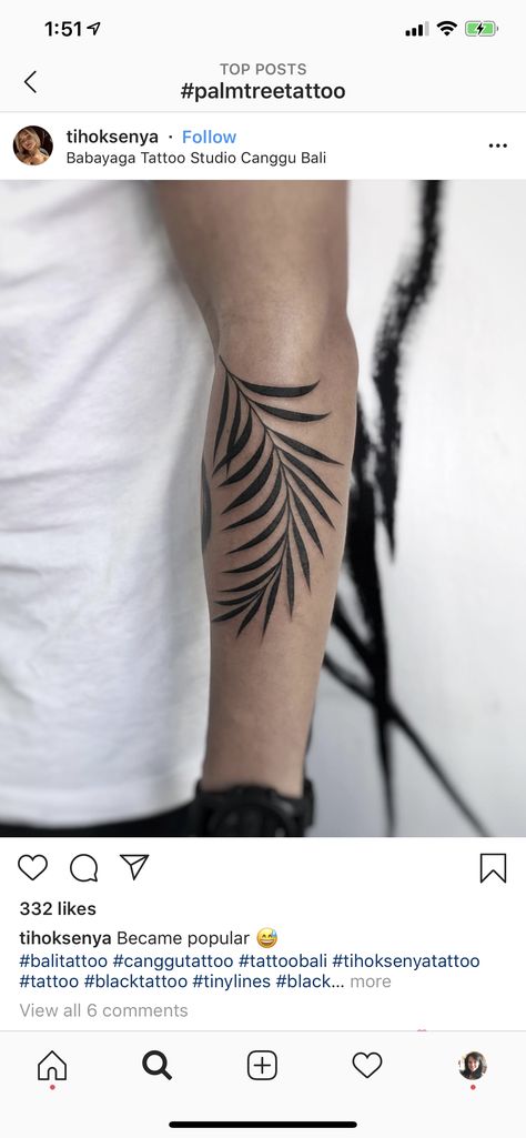 Palm Fronds Tattoo, Black Leaf Tattoo, Palm Branch Tattoo, Leaf Tattoo Men, Palm Leaves Tattoo, Palm Leaf Tattoo, Tattoo Homme, Leaf Man, Branch Tattoo