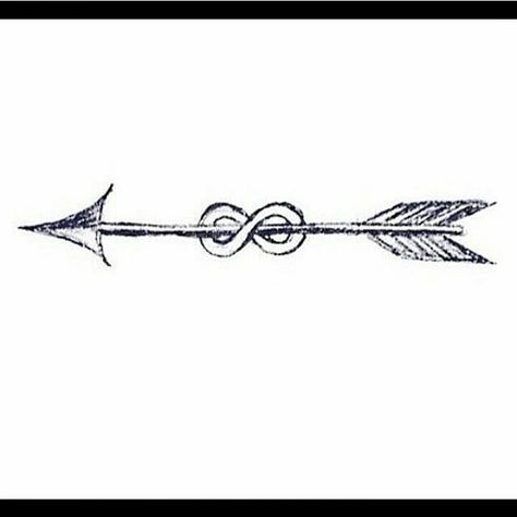 Archery Drawing Easy, Archery Tattoo, Infinity Sign Tattoo, Infinity Symbol Tattoo, Cute Arrow, Beautiful Pencil Drawings, Love Arrow, Matching Couple Tattoos, Infinity Tattoos