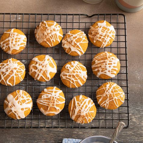 Gluten-Free Pumpkin Cookies Pumpkin Cookies With Cream Cheese, Hearty Soups And Stews, Frosted Pumpkin Cookies, Best Pumpkin Recipes, Thanksgiving Dessert Table, Gluten Free Pumpkin Cookies, Cookies With Cream Cheese Frosting, Gluten Free Entrees, Cookies With Cream Cheese