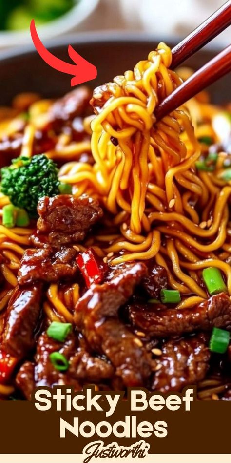 Crispy Spicy Beef Noodles, Beef Noodles Asian, Teriyaki Beef And Noodles, Sweet Noodle Recipes, Korean Beef And Noodles, International Beef Recipes, Stirfry Beef With Noodles, Beef Stirfry Noodle, Spicy Beef Noodles