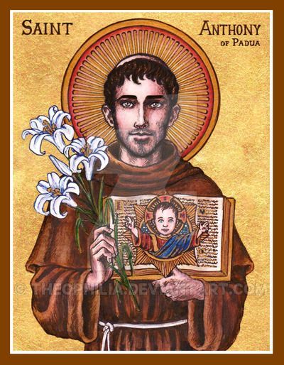 St. Anthony of Padua II by Theophilia on DeviantArt Saint Anthony Of Padua, St Jerome, St Francis Of Assisi, Catholic Images, St Anthony, Saint Anthony, San Francesco, Francis Of Assisi, Ink Watercolor